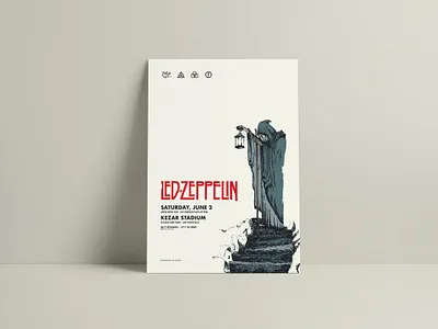 Led-Zeppelin character gigposter gollum heaven illustration led zeppelin poster stairway