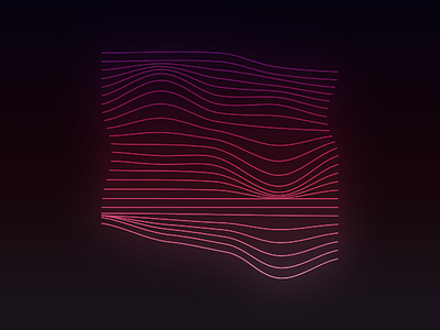 Glowing Wave Logomark adobe adobe illustrator gradient mesh outerglow photoshop