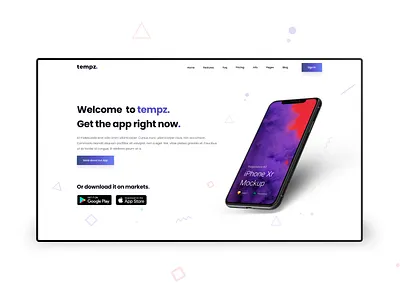 Mobilen. - Mobile apps landing page header element element elementor elementor templates header landing page mobile app tempz. themeforest ui design web design wordpress wordpress blog