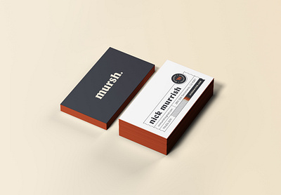 Mursh. BC 91 brand branding business card design designer logotype