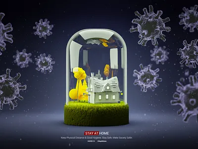 Stay At Home! 3d 3d art 3d artist attack b3d buildings coronavirus covid 19 design isometric ncov19 stay at home stay safe stayathome virus