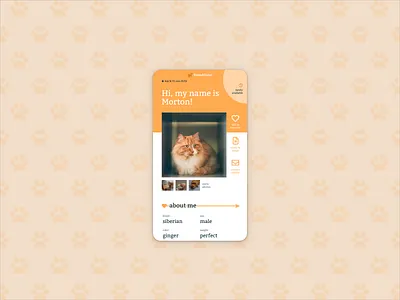Daily UI Day 6: User Profile android app app design apple art cat cats dailyui day006 design dog font awesome ios mobile mobile browser pet profile profiles ui user profile