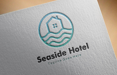 Seaside Hotel logo #screnshoot_3 art branding design flat icon illustration illustrator logo minimal typography