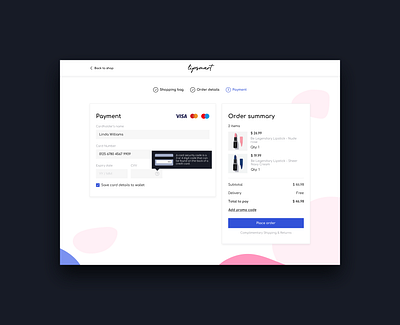 E-shop checkout page cart credit credit card credit card checkout credit card checkout form credit card details credit card form credit card payment credit cards creditcard order order details order summary orders payment payment form payment method payments promo code shopping cart