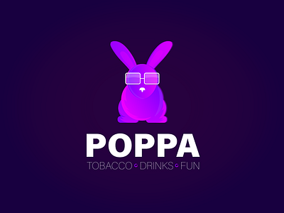 Poppa- Tobacco & Drinks Logo Design brand colors creative dribbble graphic illustraion illustrator logo logodesign logotype photoshop print purple
