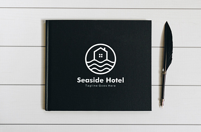 Seaside Hotel Logo #1 art branding design flat icon illustration illustrator logo minimal vector