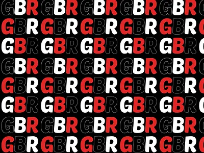 GOONBUG Pattern black branding design flat logo pattern red simple vector white