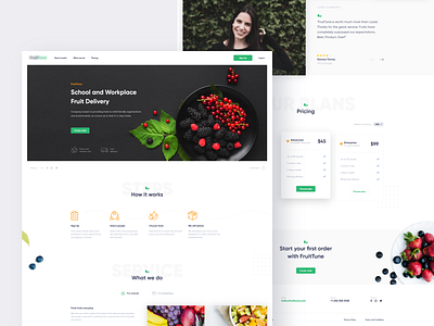 FruitTune - Fruit delivery service clean delivery fruit header illustration interface minimal order ui ux web webdesign