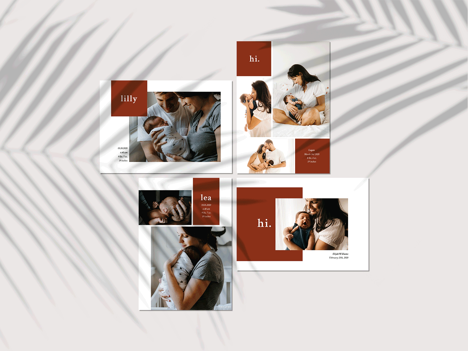 Terracotta Baby Card Collection baby baby card birth birth announcement canyon caramel card designer cards desert earth graphic design greeting cards invitation minimalist modern newborn parents powder print design terracotta