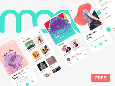 Moood UI Kit - FREE! app app design layout design ui ui ux ui design ui kit uidesign uiux ux