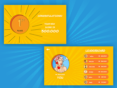 Daily UI 019 - Leaderboard - #dailyui #019 adobe illustrator adobe photoshop adobexd app comics dailyui design leaderboard ui ux website