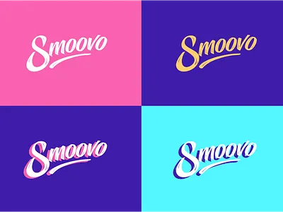 Smoovo Logo adobe illustrator branding colorful juicy lettermark logo logotype vector vivid colors