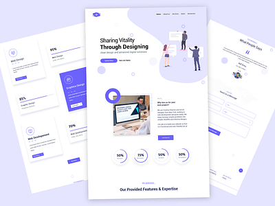 Landing Page For Agency adobe xd adobe xd templates agency landing page ui theme design ui ui design ui landing page web design web templates web theme design