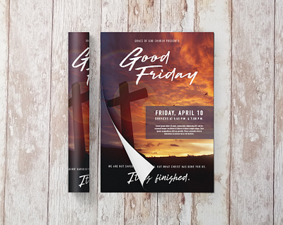 Good Friday Church Flyer christian church cross design etsy flyer flyer download good friday photoshop photoshop template print print design sunday