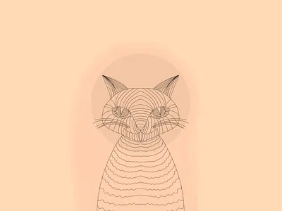 Sketch for [DAY34] artwork cat drawing pattern sketch