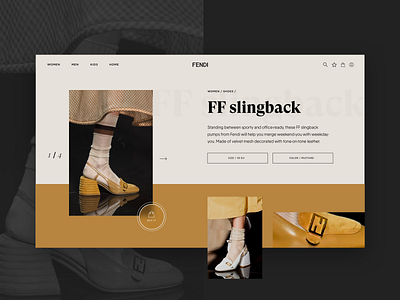 FENDI PDP branding design editorial fashion pdp ui website