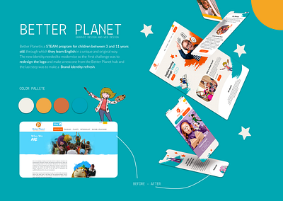 Better Planet: Web Design brand identity education english learning graphic design kids kids brand mobile ui redesign ui ux web design