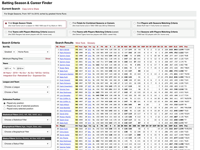 Baseball-Reference Play Index baseball baseball reference sabermetrics sports statistics stats