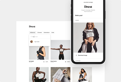 Drest cms interface react ui ux web app