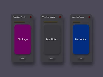 German flashcards design education app flashcards mobile mobile ui neumorphic neumorphism skeumorphic skeumorphism skeuomorphic ui ux