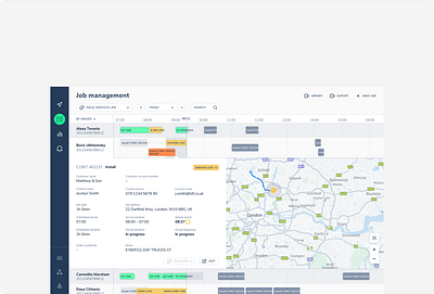 Michelin app interface map telematics ui ux vuejs web app