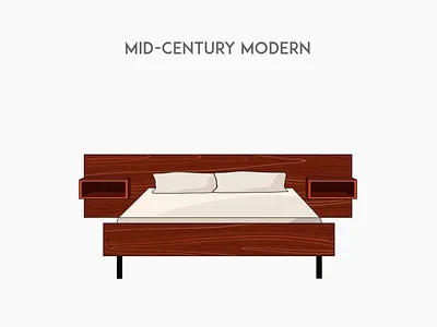 Mid-century modern bed bed furniture