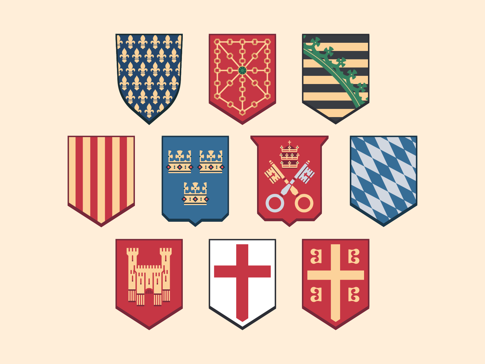 Example of Medieval Coat of Arms Redesigns Part 2