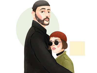 The professional art character digital digital art drawing illustration leon movie portrait the professional wed