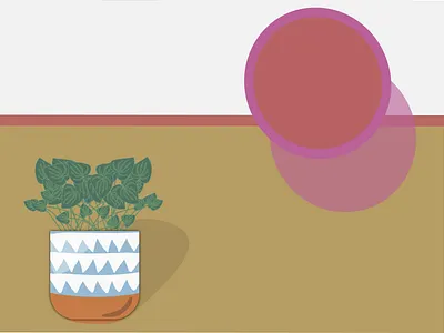 Desk plant ft mid centrury animation design designchallenge illustration plant plant illustration vector