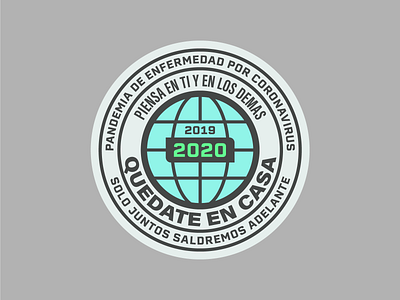 COVID-19 Pandemic badge badgedesign badgehunting covid19 disease flat flatdesign global globe pandemic