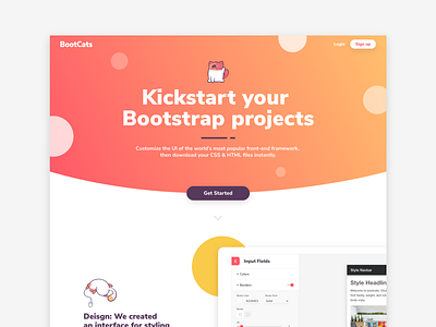 Website | BootCats creative agency design nikao ui ux website xd