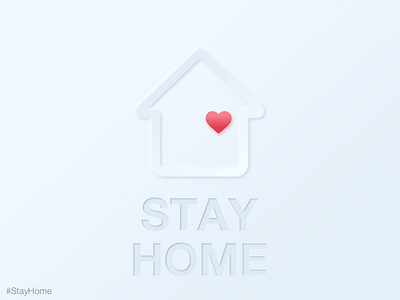 Stay Home Neumorphism coronavirus covid covid 19 design illustration logo neumorphic neumorphism sketch skeumorphism stayhome typography ui ux