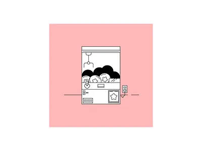 claw machine arcade claw machine fair lineart simple toys