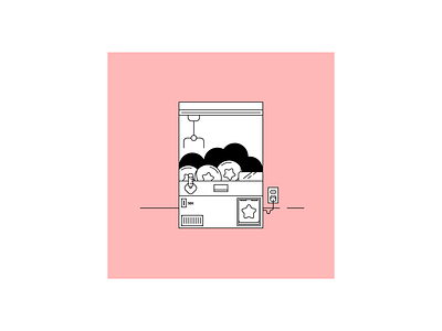claw machine arcade claw machine fair lineart simple toys