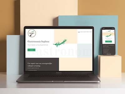 Responsive design with mockup for a freelance chef service asymetrical mockup responsive webdesign website