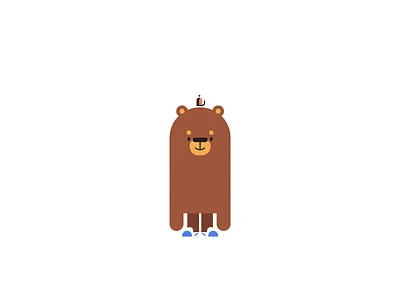 bear dood bear character cool dood dude hat simple sneakers