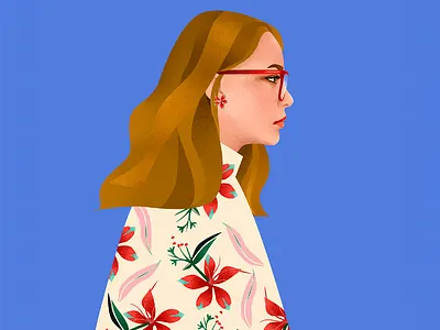 Digital Illustration - Self portrait art art direction digital graphic design illustraion illustrator pattern photoshop texture vector