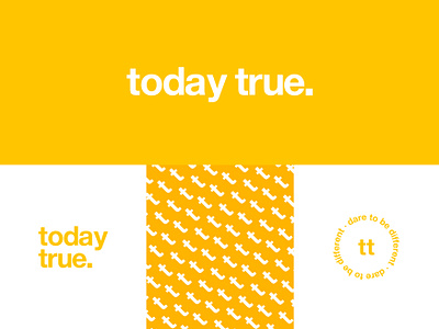 Logo Design for Today True brand identity branding clean design emblem english language lettermark logo logotype mark minimal monogram school symbol yellow
