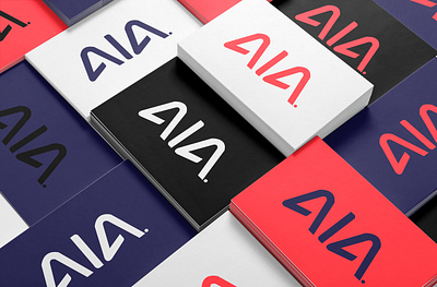 AIA Card Design branding design flat illustration illustrator lettering logo minimal typography vector
