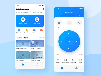 Mirror Cast screen ui