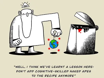 The Lesson comic coronavirus covid drawing drawing ink drawingart god illustration illustrations trash world