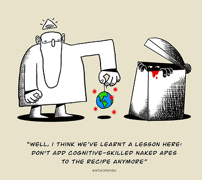 The Lesson comic coronavirus covid drawing drawing ink drawingart god illustration illustrations trash world