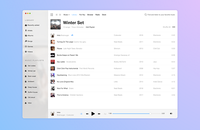 Desktop Music App design app design desktop music app design music app ui