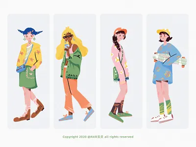 beautiful girl beautiful beautiful girl design flat，illustrations，people flat，people，illustrantions green pink vector yellow 平，人，illustrantions 平，插图，人