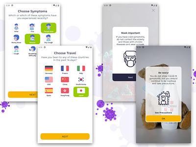 Simple Covid19 App - 2 adobe xd android app corona coronavirus coronavirus news covid 19 covid19 epidemic health minimalist mobile app design ncov simple app ui ux