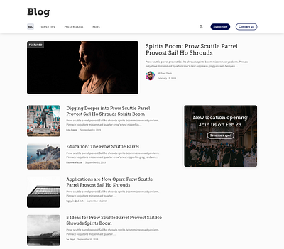 Blog app design ui ux website website design