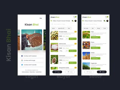 Kisan Bhai App Design app design flat minimal typography ui ux