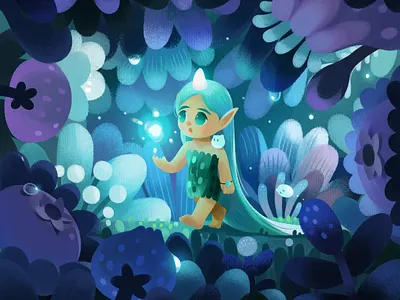 小六一 design girl illustration