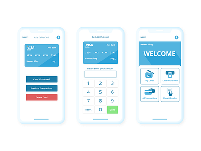 Cash withdrawal app adobe app app design card clean credit card design internship minimal payment transaction ui xd xd design