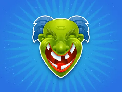 Funny Clown Illustration clown clowns creature design creatures creepy elkrees elkreesdesign humorous humorous illustration illustration laughing monster vector vector art